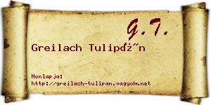 Greilach Tulipán névjegykártya